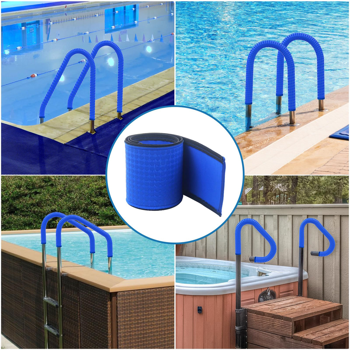 KETNET pool handrail cover in use on an inground pool