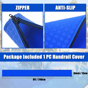KETNET pool handrail cover with zipper for 8ft rails installs quickly and securely.