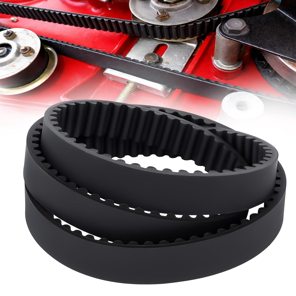 Ketofa 1203335 lawn mower belt close-up for precise fit and durable clutching.