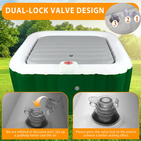 Ketofa quick setup and inflation for square hot tub cover