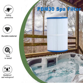 Ketofa PDM30 spa filter two-pack ready for quick replacement.
