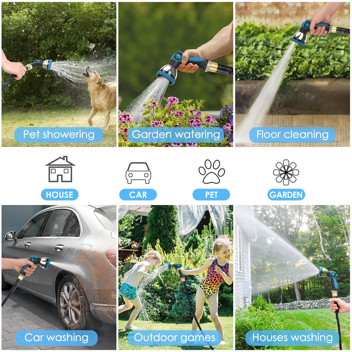 KETTOYA leak-proof design minimizes drips while watering beds and patios.