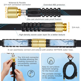 KETTOYA portable storage strap helps tidy and transport the hose.