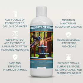 KEXGUSS water clarifier added to birdbath for clearer water.