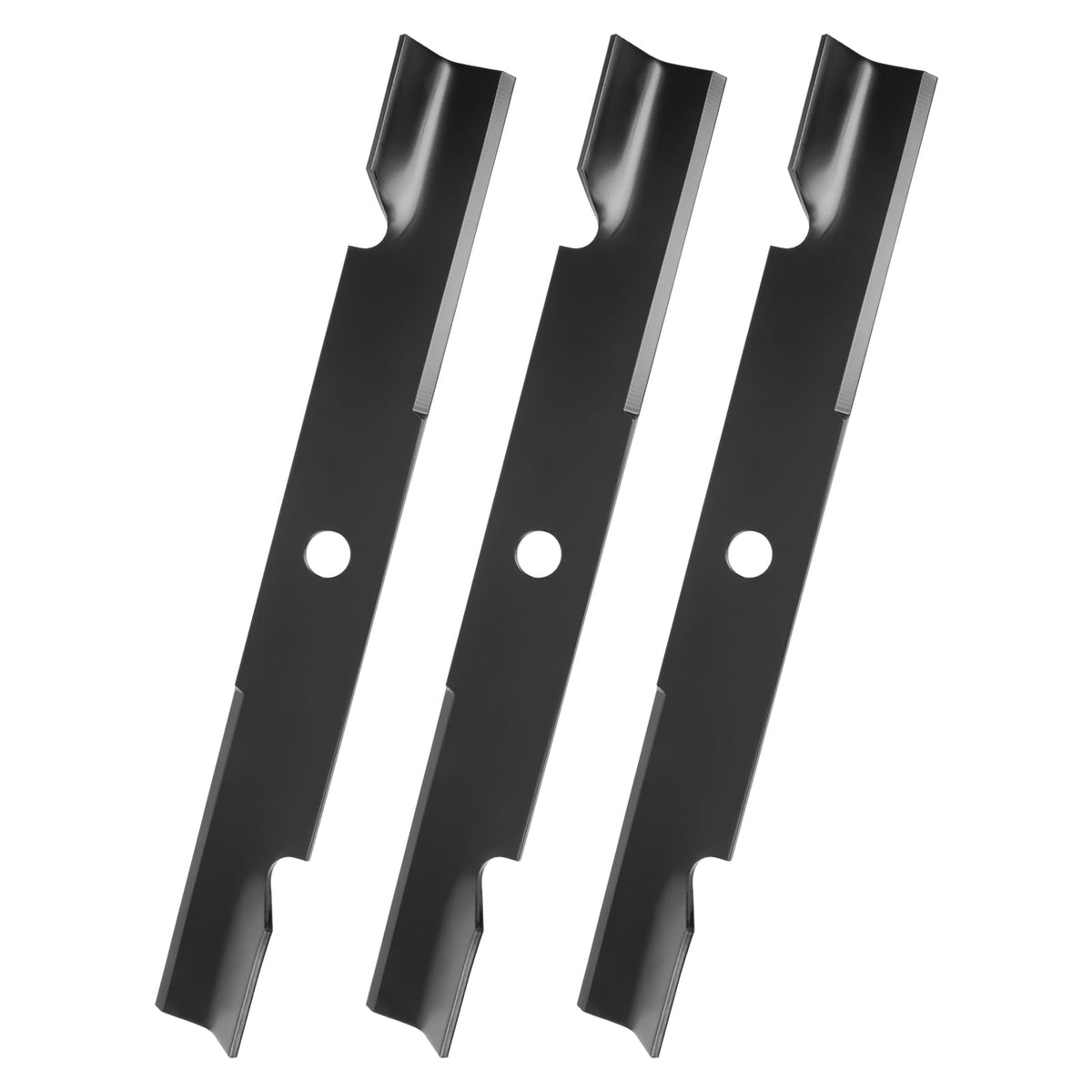Keycci hi-lift blade for Exmark Lazer Z 60-inch deck, side view