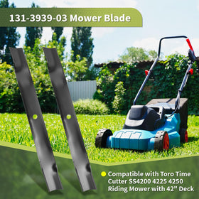 Keycci high-lift blades cutting grass with strong lift.