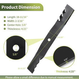 Keycci toro-exmark 54-inch deck blade improves lifting and lawn appearance