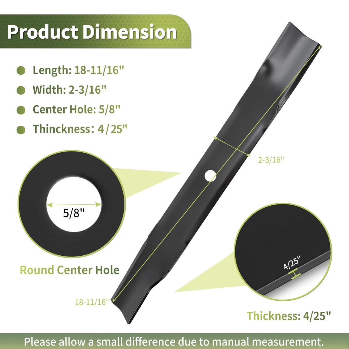 Keycci 115-2454-03 side view blade showing high lift geometry