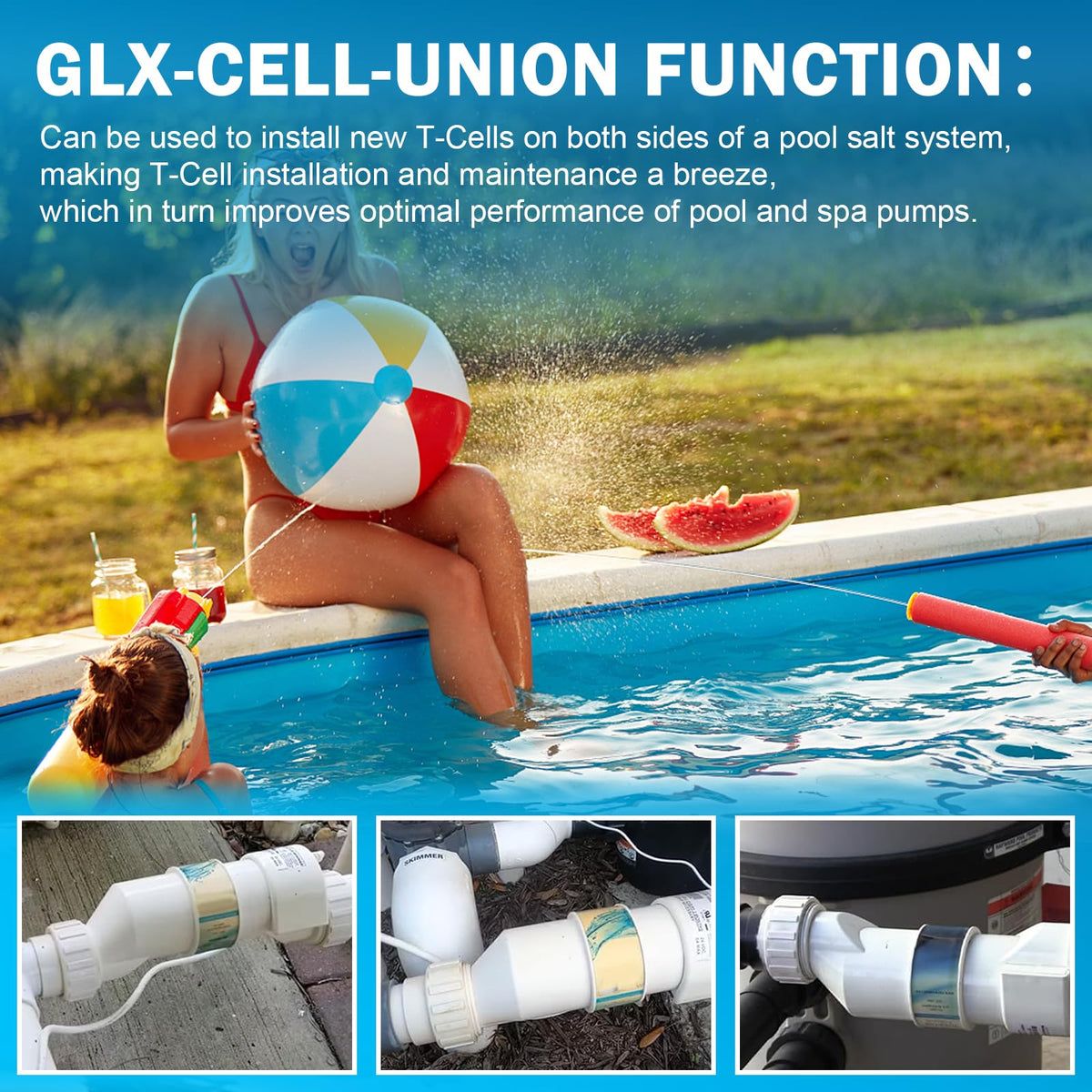 KEYDINHT salt cell union kit includes sturdy union nuts for secure connections