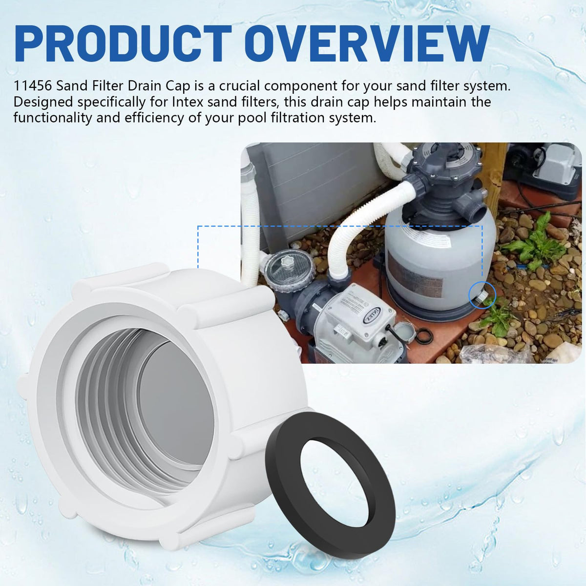 KEYDINHT drain cap with O-ring demonstrates leak-proof design.