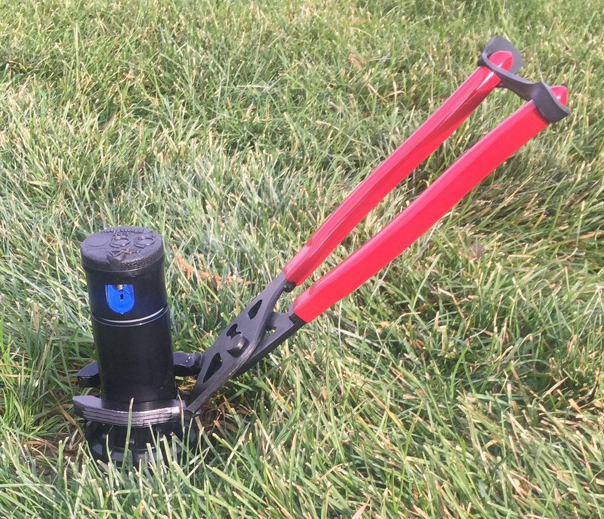 Keyfit Tools rotor and spray riser up lock system for simple nozzle adjustments