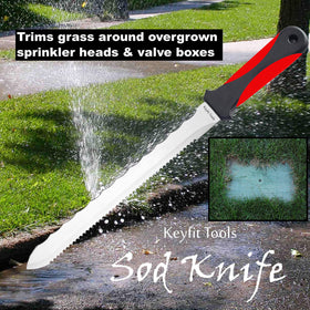 Keyfit Tools nylon sheath included for safe storage of the sod knife.
