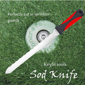 Keyfit Tools sprinkler head trimmer for edging around sprinklers and valve boxes.