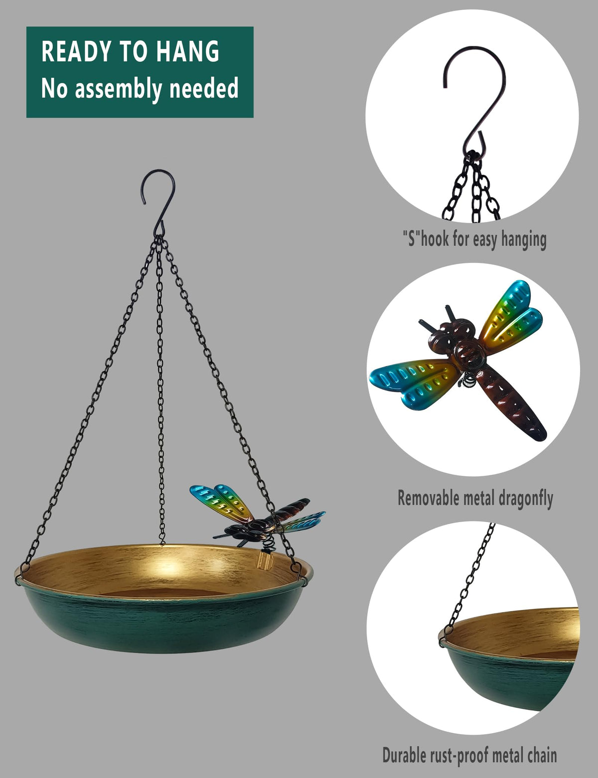 Keygift multipurpose design serves as water bath or seed feeder