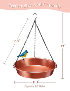 Keygift dual bath and feeder design invites varied visitors.