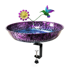 Keygift deck bird bath bowl 11 inch offers ample bathing space for birds