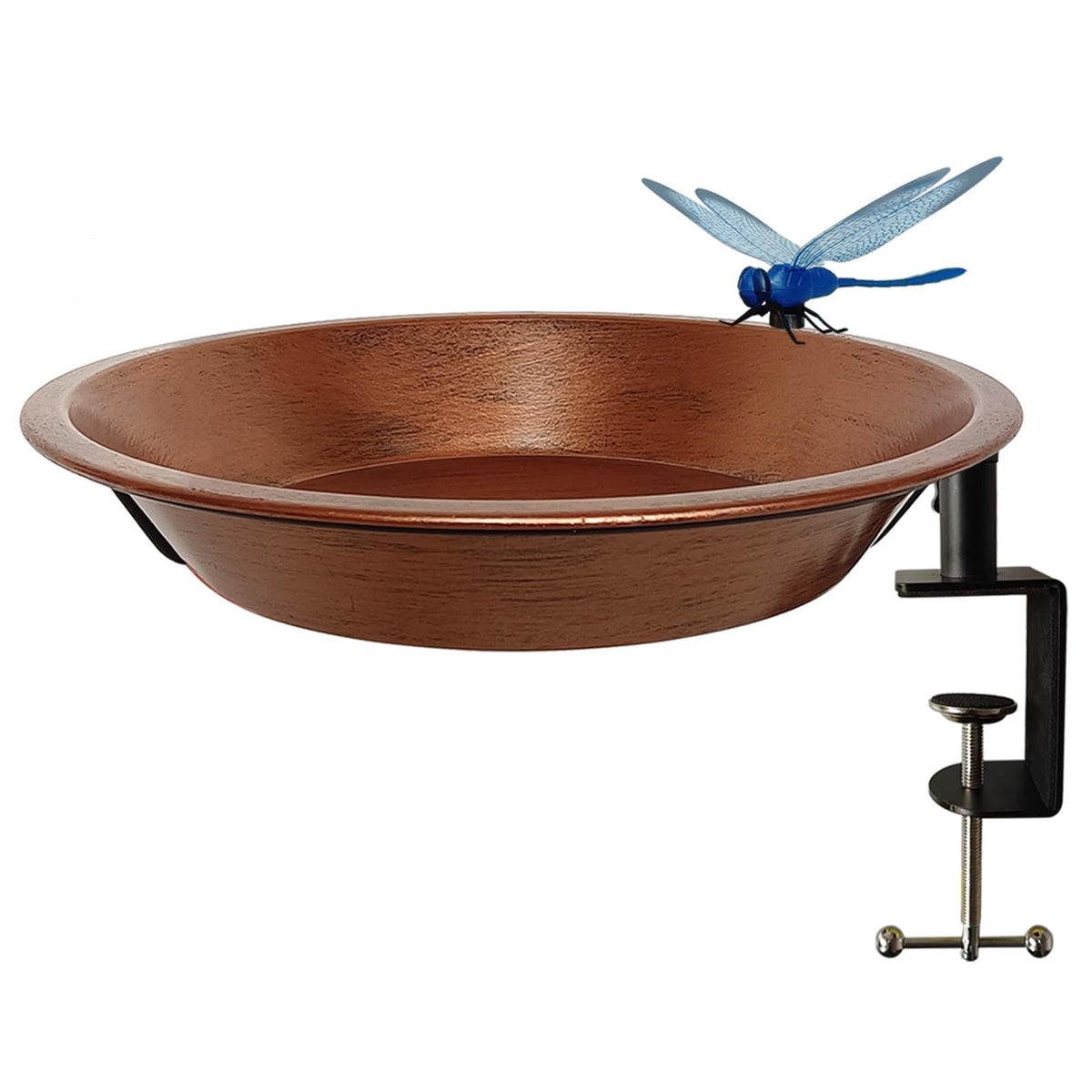 Keygift deck mounted bird bath with 11.5-inch bowl for outdoor gardens