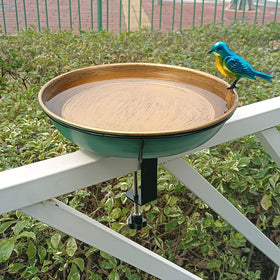 Keygift detachable blue bird decor adds charm to outdoor bird bath.