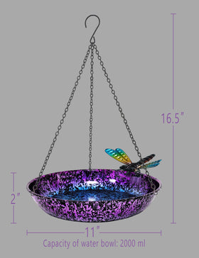 Keygift dragonfly garden decor doubles as a water source for wildlife.