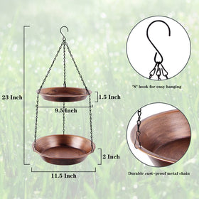 Keygift garden decor birdbath invites birds and butterflies