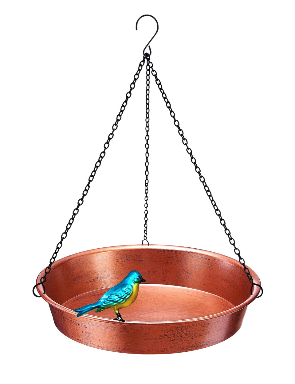 Keygift hanging bird bath 11.5 inch bowl attracts small garden birds.