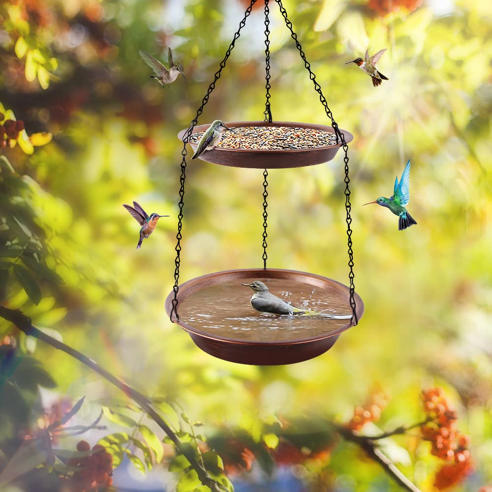 Keygift large 23in bird bath offers ample space for birds to drink