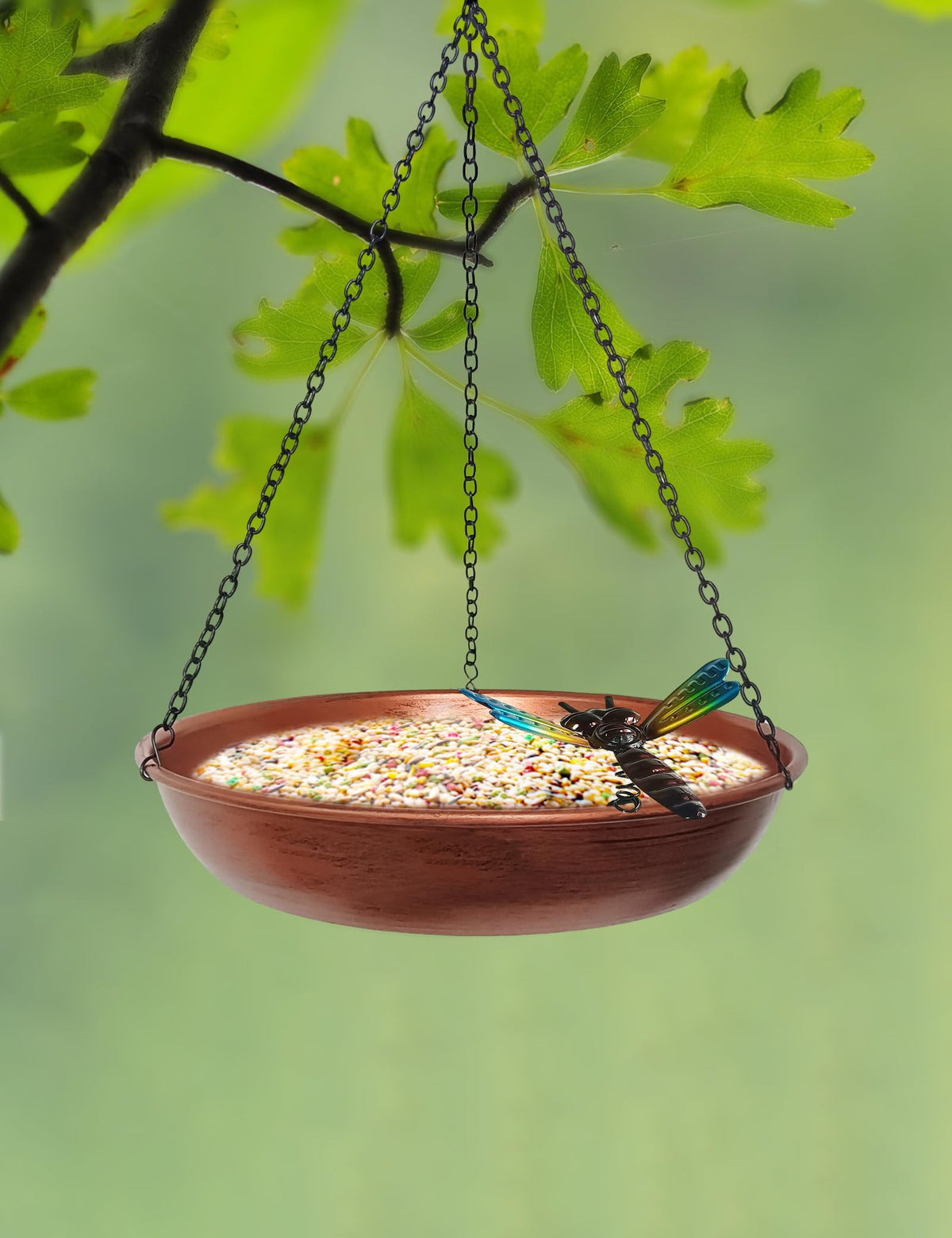 Keygift metal birdbath 11-inch diameter for small birds