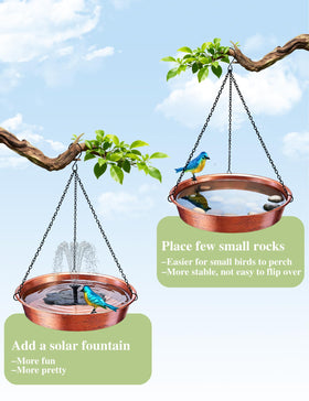 Keygift 2 inch deep dish holds ample water for birds.