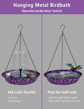 Keygift weather-resistant outdoor bird bath remains vibrant in sun and drizzle.