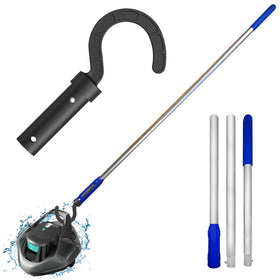 Keyrank hook for robotic pool cleaner with versatile attachment for pool maintenance
