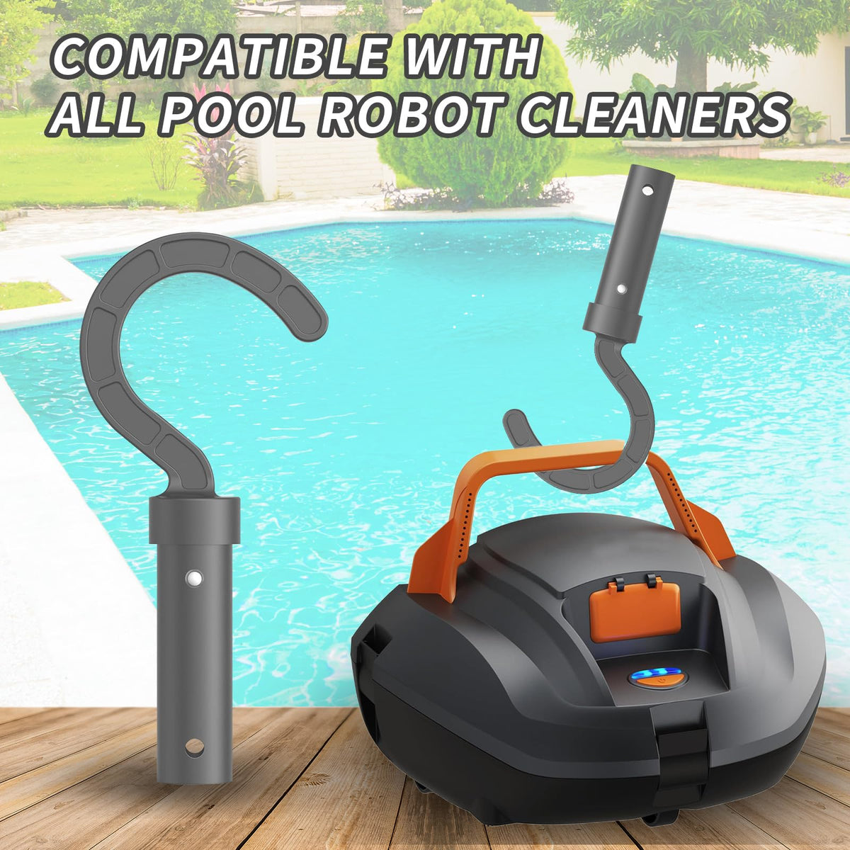 Keyrank Hook for pool cleaners in water use supports effortless cleaning sessions.