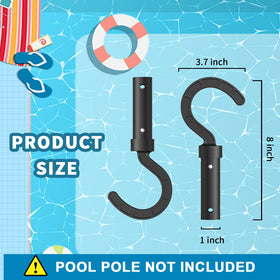 Keyrank pool hook compact dimensions fit standard poles for secure, dry retrieval