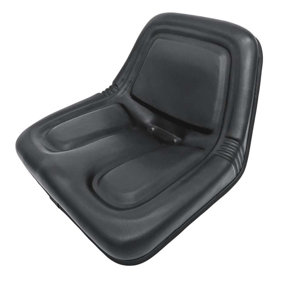 Keystone Seats universal mid-back seat front view shows compact comfort for riding mowers