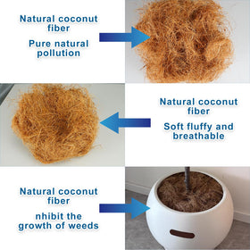 KFAREJGOAE 300-gram packaging shows ready-to-use coconut fiber mulch.