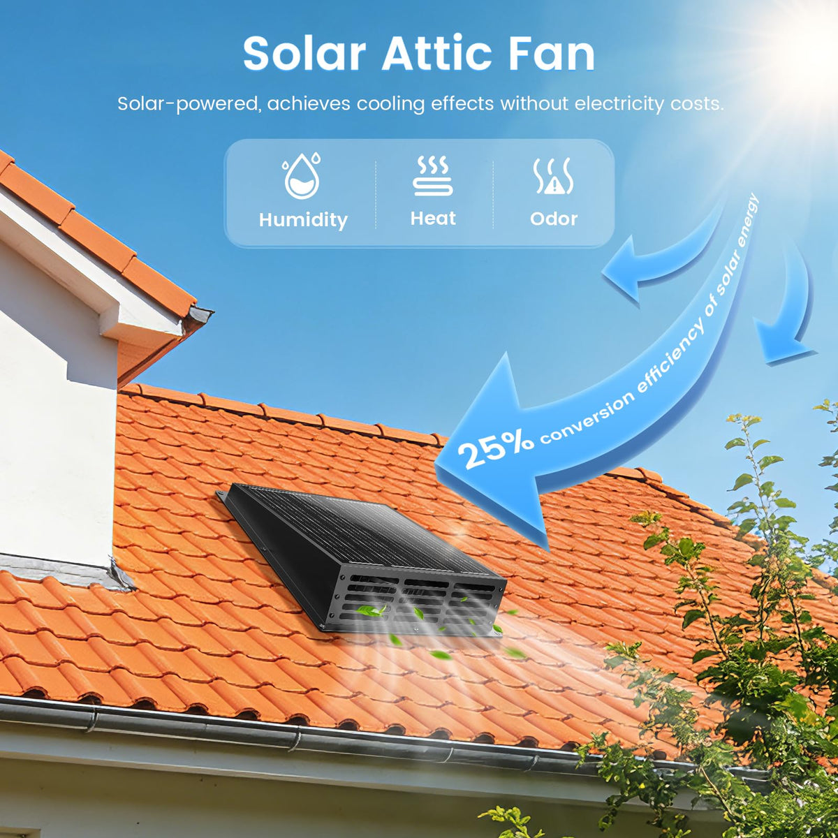 Kfonla roof exhaust fan in action delivering efficient attic cooling.