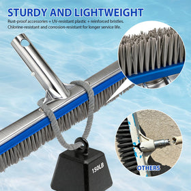 KGC 18-inch brush aluminum back boosts durability during frequent use.