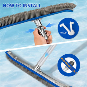 KGC 18-inch brush angled 45° handle improves reach and contact.