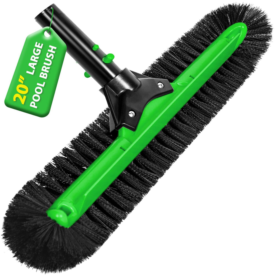 KGC 20-inch pool brush head cleans walls and floors efficiently.