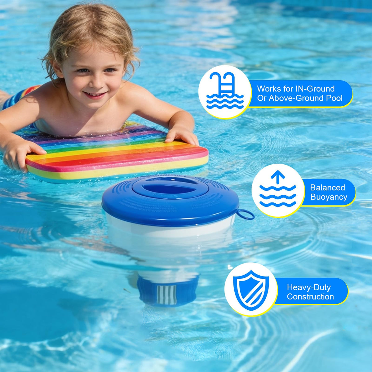 KGC even dispersion ensures uniform water chemistry across pool areas.