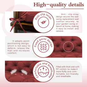 KGOSAUO 5-inch thick PP cotton core provides supportive seating.