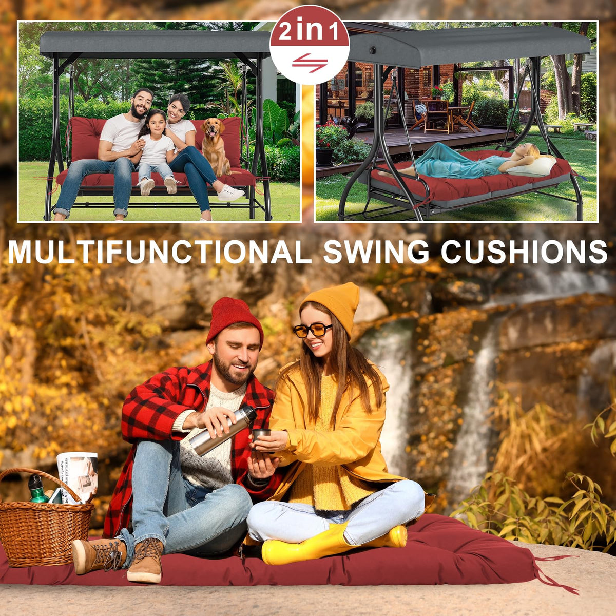 KGOSAUO 60x40 size cushioned mat packaged for large swings.
