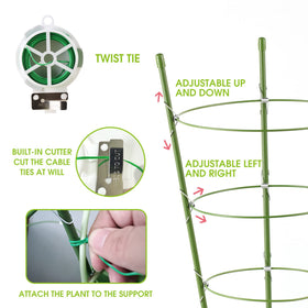 Kgozwon rustproof plastic-coated steel cage resists weather while guiding vines.