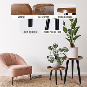 KGPLOME plant stand doubles as beverage table in living spaces.