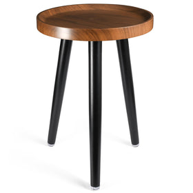 KGPLOME indoor plant stand with walnut tray top stabilizes pots and prevents drips.