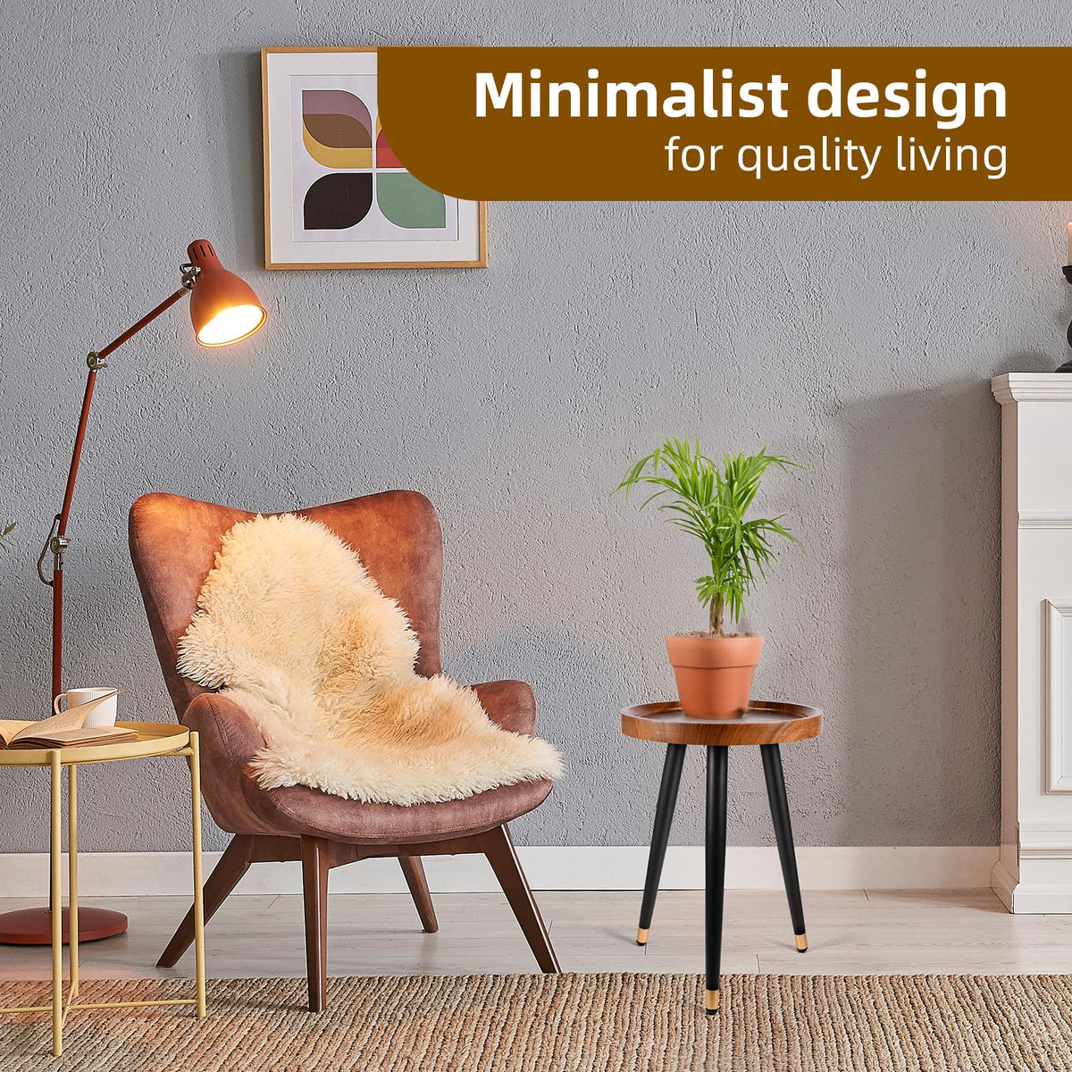 KGPLOME versatile side table for beverages or decor in any room.