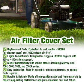 KH866 Murray 300E series cover helps protect the air intake during mowing.