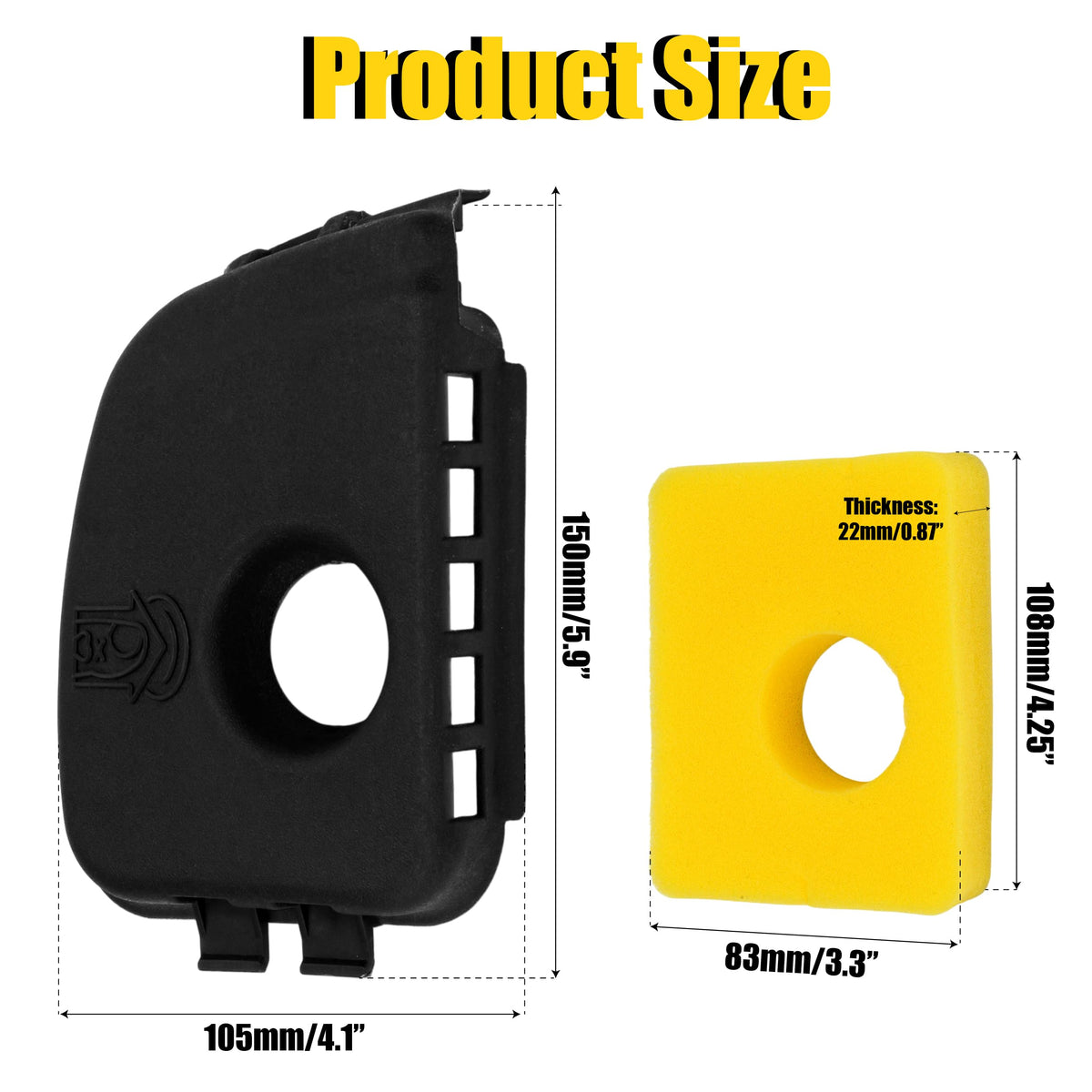 KH866 foam filter included maintains clean airflow for Briggs and Murray engines.