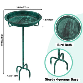 KHayRovies bird bath bowl with 10.6-inch diameter provides ample water area for visiting birds