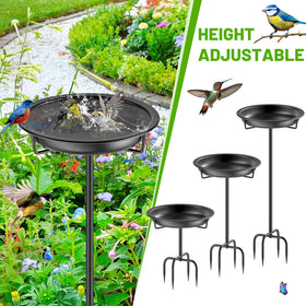 KhayRovies outdoor bird feeder stand complements yard decor.