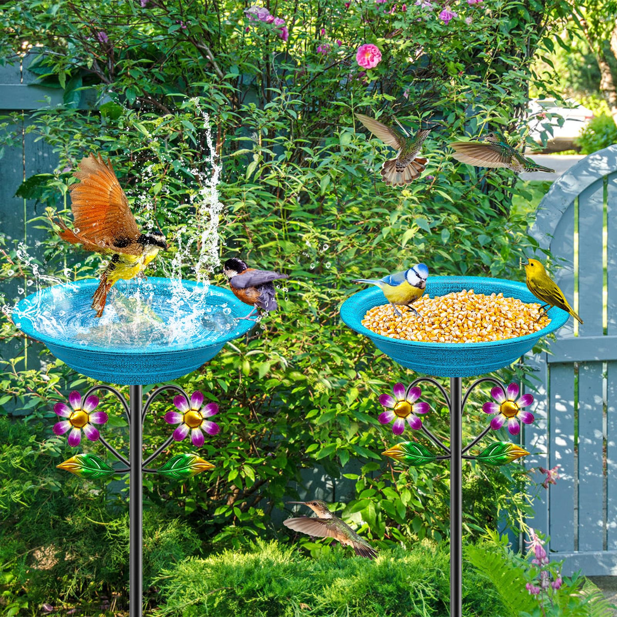 KHayRovies rust-protected metal finish helps keep the bath looking new season after season